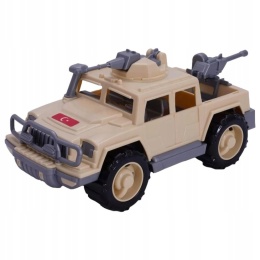 Samochód wojskowy auto terenowe Pick-up piaskowy dwa karabiny maszynowe
