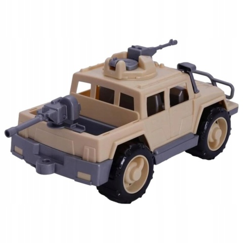 Samochód wojskowy auto terenowe Pick-up piaskowy dwa karabiny maszynowe