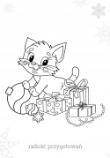 Świąteczna kolorowanka Mikołaj Malowanka dla dzieci na prezent Skrzat
