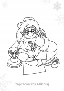 Świąteczna kolorowanka Mikołaj Malowanka dla dzieci na prezent Skrzat