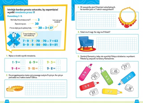 Tabliczka mnożenia książka edukacyjna dla dzieci nauka matematyka Tabliczka mnożenia książka edukacyjna dla dzieci nauka matematyka