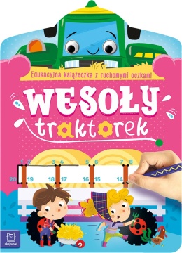 Wesoły traktorek Edukacyjna książeczka z ruchomymi oczkami książka
