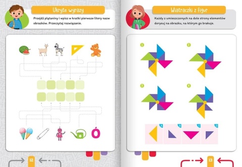 Zestaw 6 książek Aksjomat łamigłówki krzyżówki labirynty dla dzieci 6-8 lat