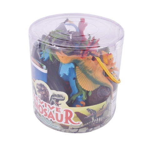 Zestaw Dinozaurów Figurki Mata Z Krajobrazem Pojemnik Z Uchwytem Zestaw Dinozaurów Figurki Mata Z Krajobrazem Pojemnik Z Uchwytem