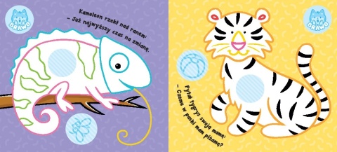 Zwierzęta w zoo kolorowanka z grubym obrysem okrągłymi naklejkami Aksjomat